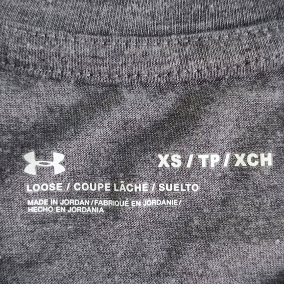 Under Armour short sleeve T-shirt street wear grey women's size XS Loose - Picture 4 of 6